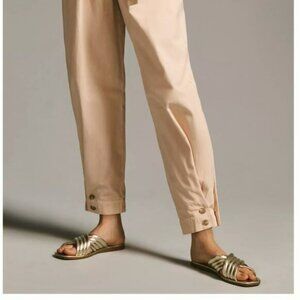 Moon River Pleated Tie-belt Pants in Blue (size M)
